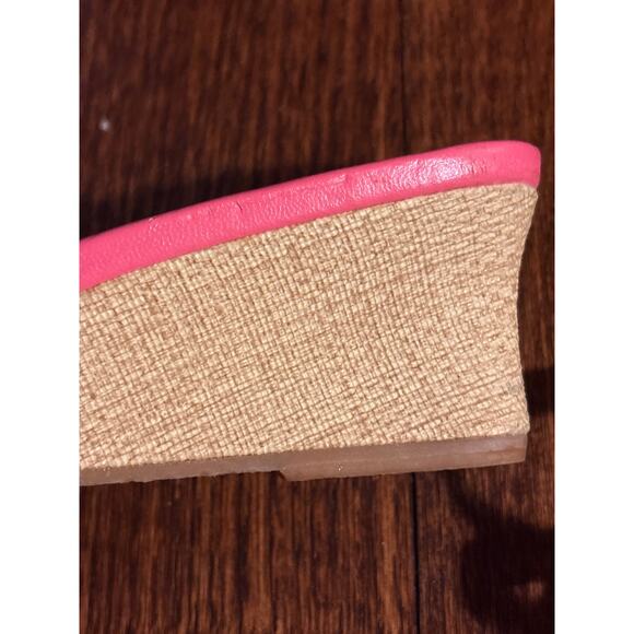 MICHAEL SIMON VTG Collage by Michael Simon Pink Flamingo Slip On Wedge Sandals 9 - Picture 5 of 8